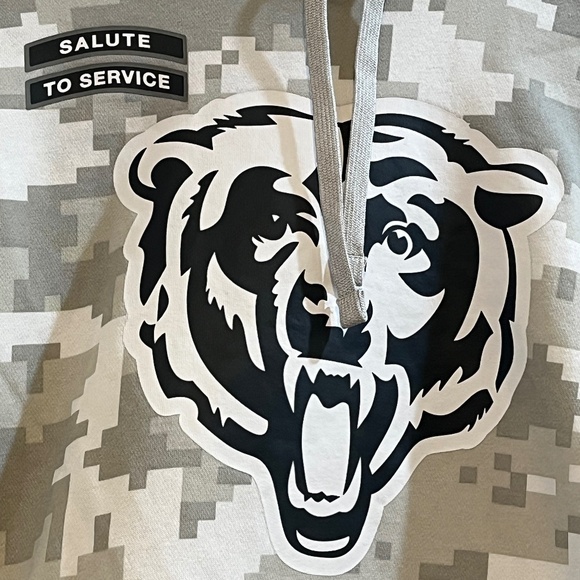 Chicago Bears 2024 “Salute to Service” Camo Nike Hoodie – Authentic Team-Issued - Picture 1 of 6
